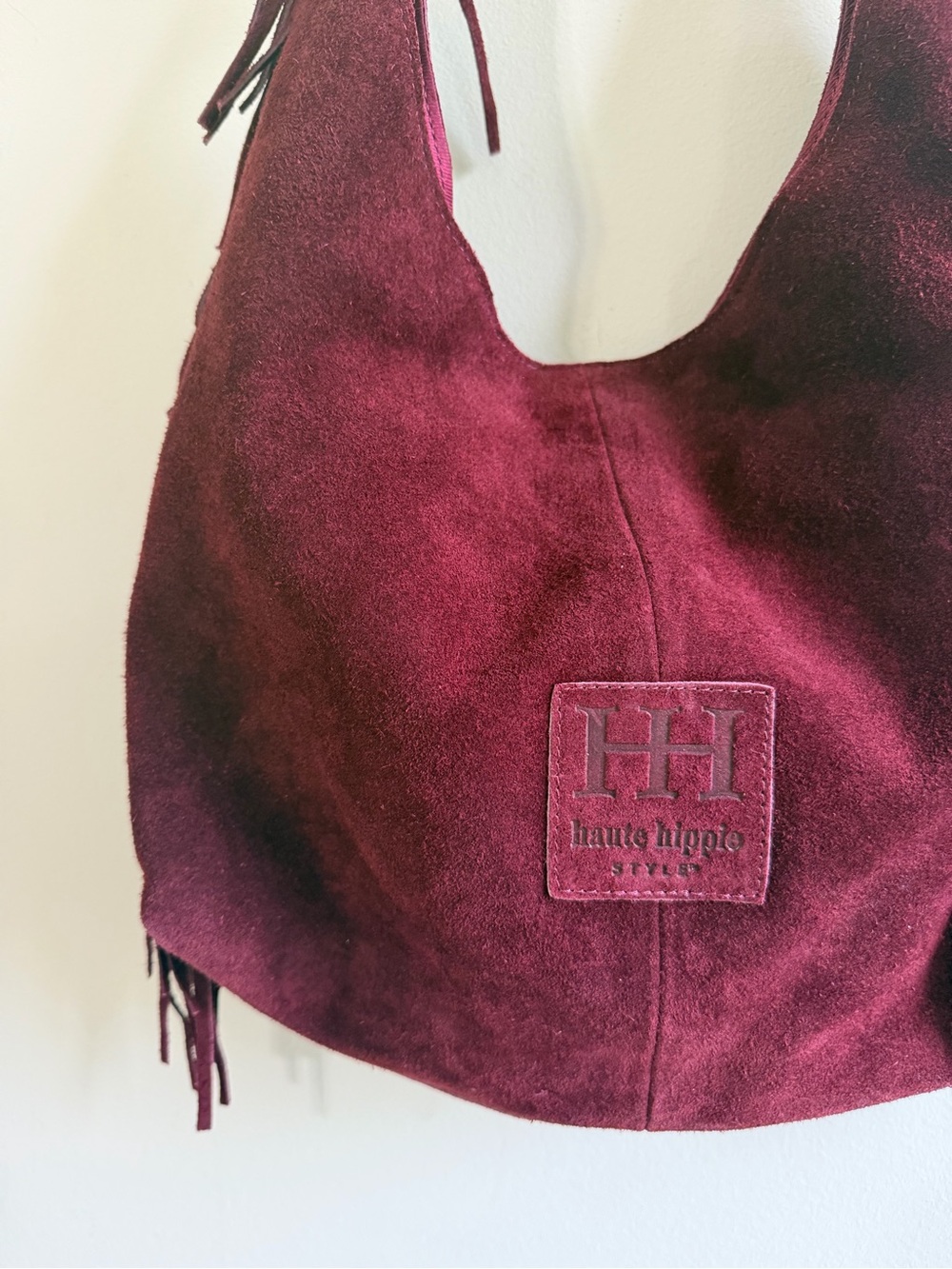 Haute Hippie Hobo Suede Fringe Shoulder Bag - Picture 2 of 9
